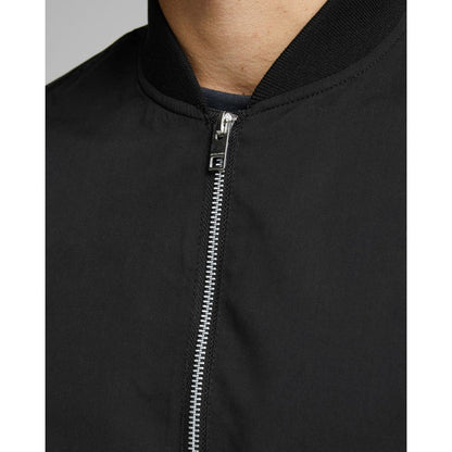 Black Polyester Jackets & Coat