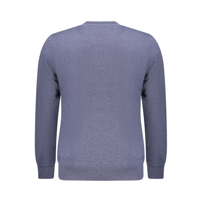 Blue Recycled Cotton Men Sweatshirt