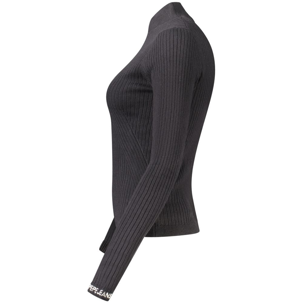 Black Cotton Women Sweater