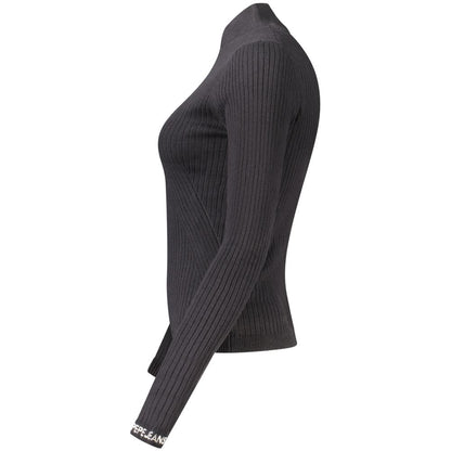 Black Cotton Women Sweater