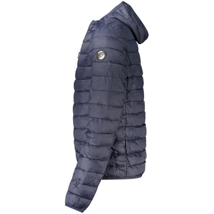 Blu Polyester Men's Jacket