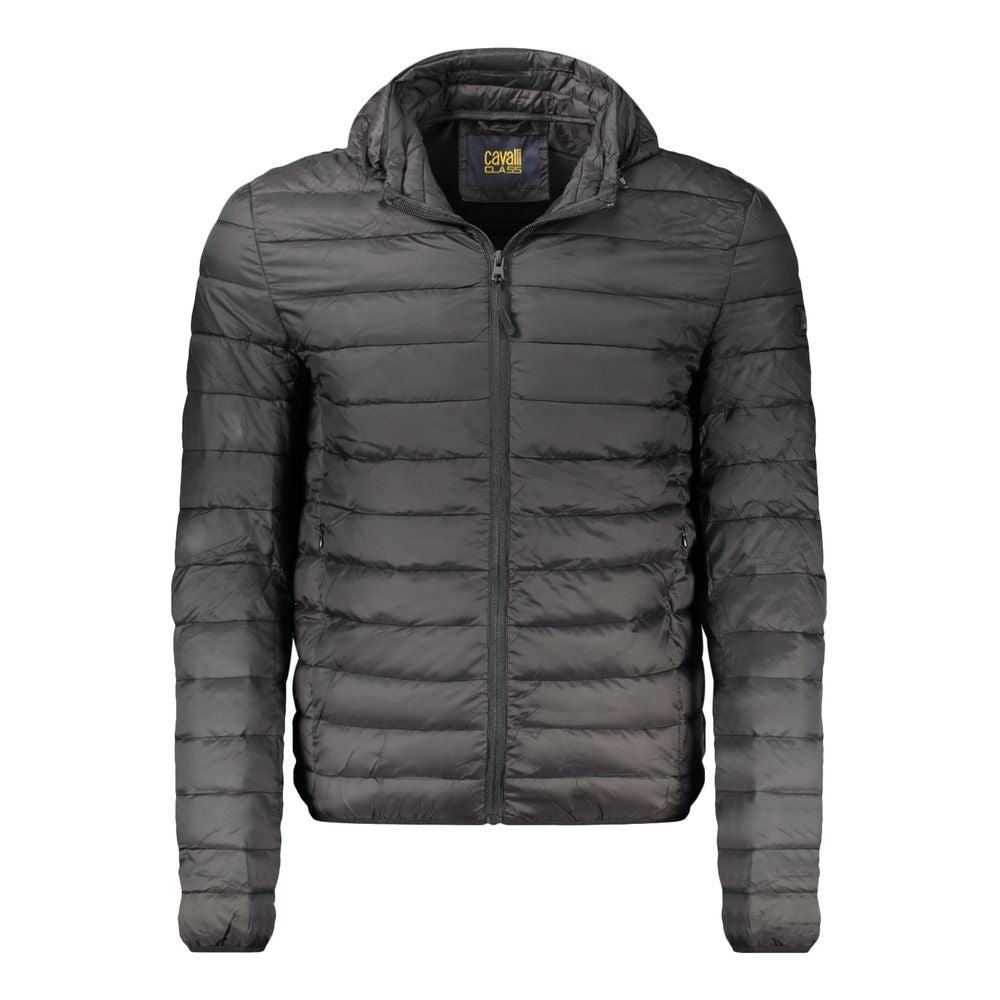 Black Polyester Jackets & Coat