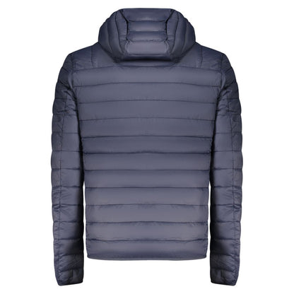 Blu Polyester Men Jacket