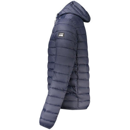 Blu Polyester Men Jacket