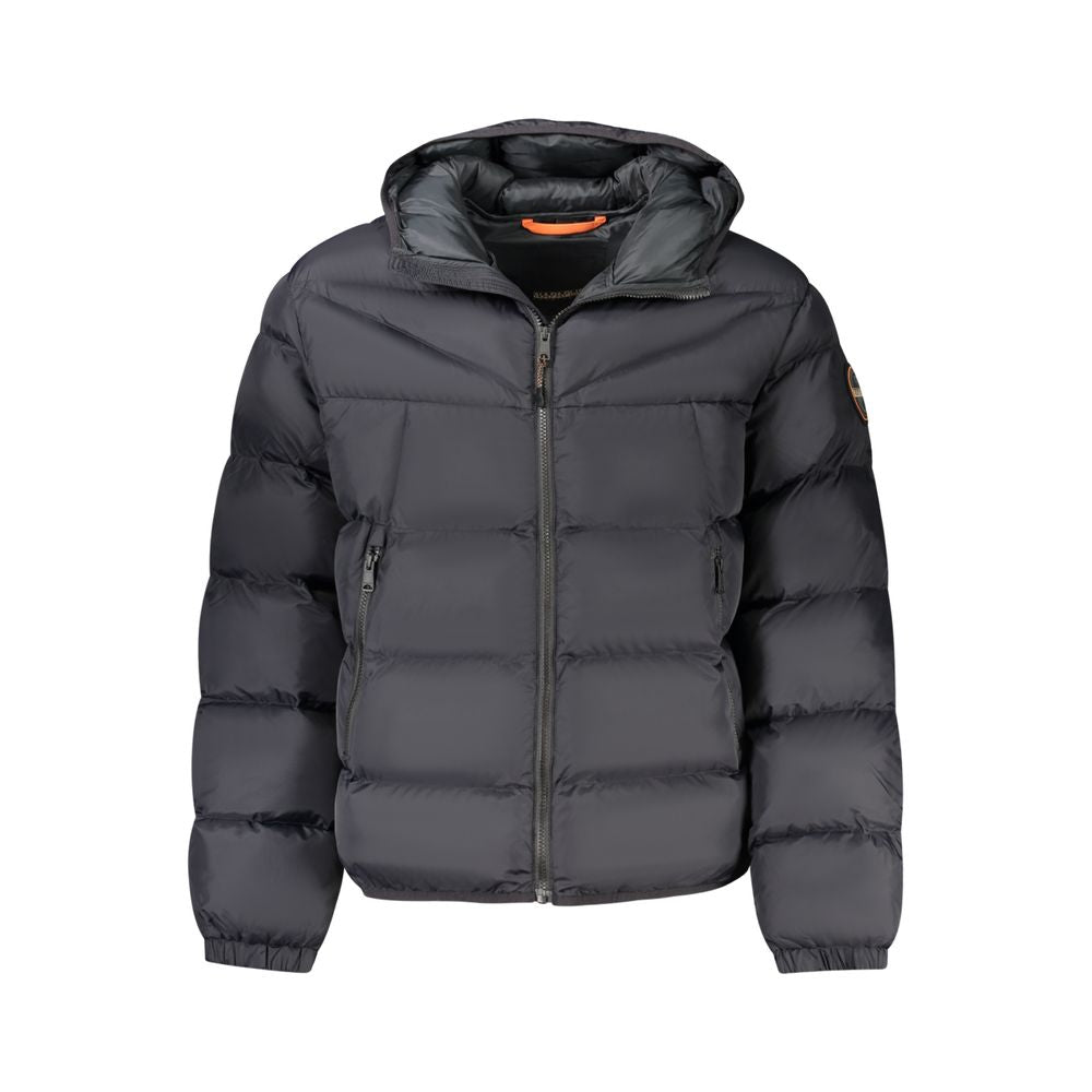 Black Polyamide Men Jacket