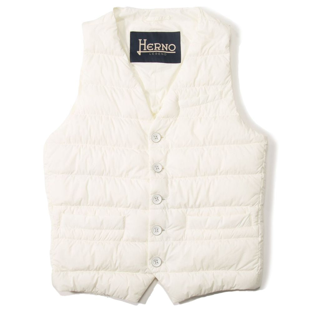 White Polyamide Sleveless Jacket