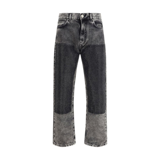 Five-pocket Jeans with mini studs