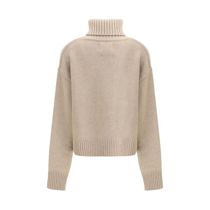 Beige Cashmere Turtleneck