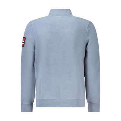Blue Polyester Men's Sweatshirt