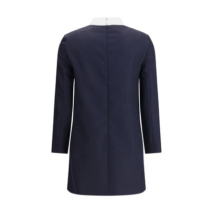 High Wool Suiting Shift Dress