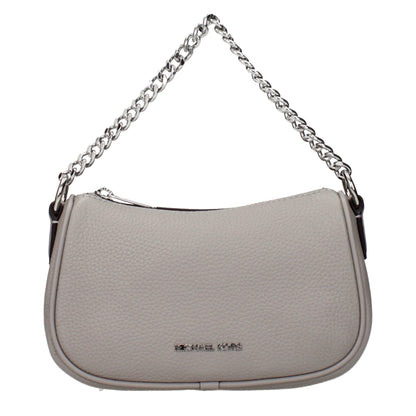 Gray Leather Handbag