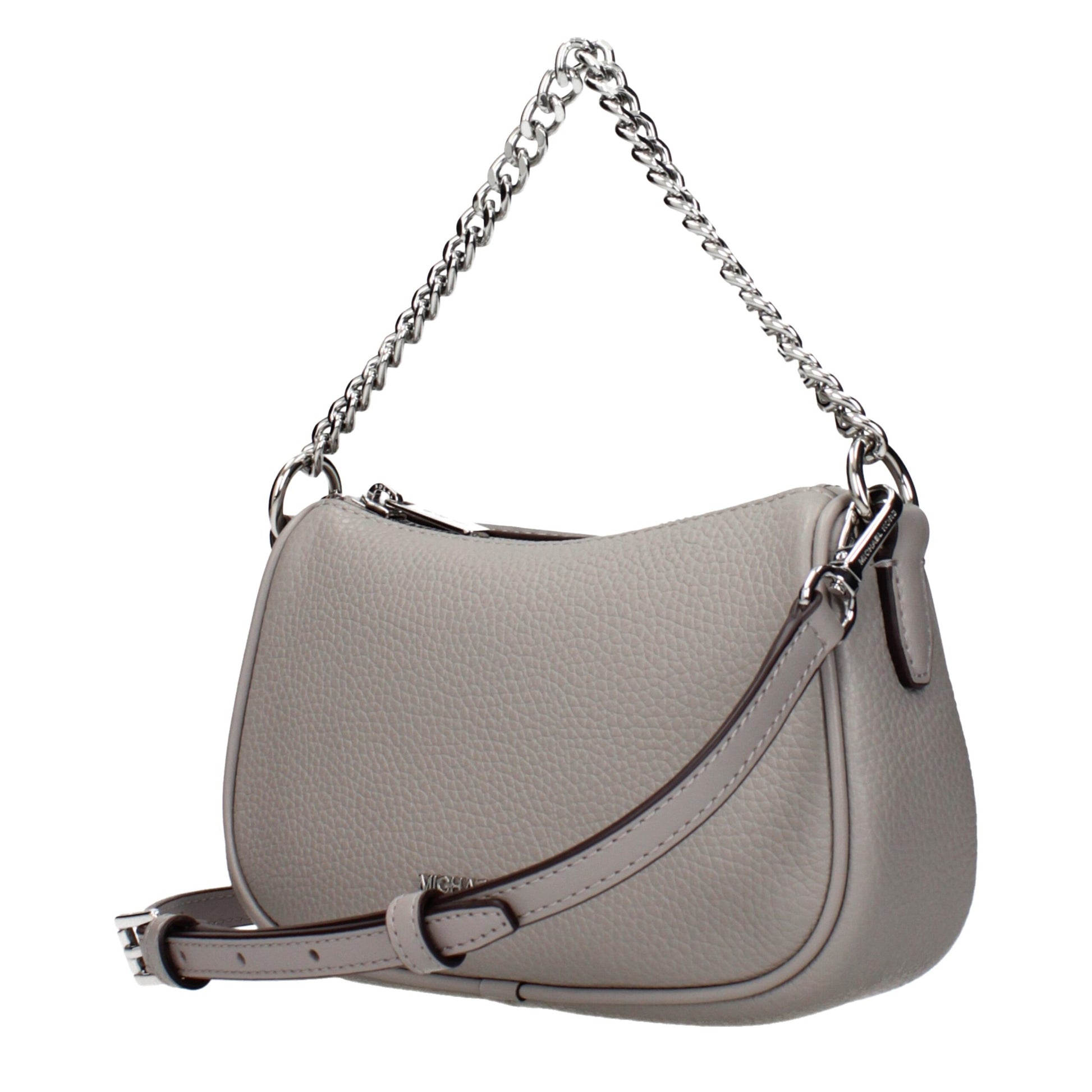 Gray Leather Handbag