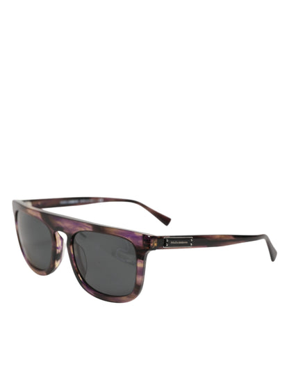 DG4390F Havana Full Rim Acetate Round Lenses Sunglasses