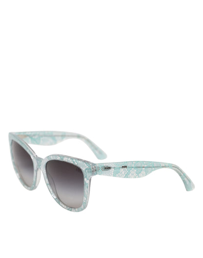DG4190 Blue Lace Acetate Rectangle Shades Sunglasses