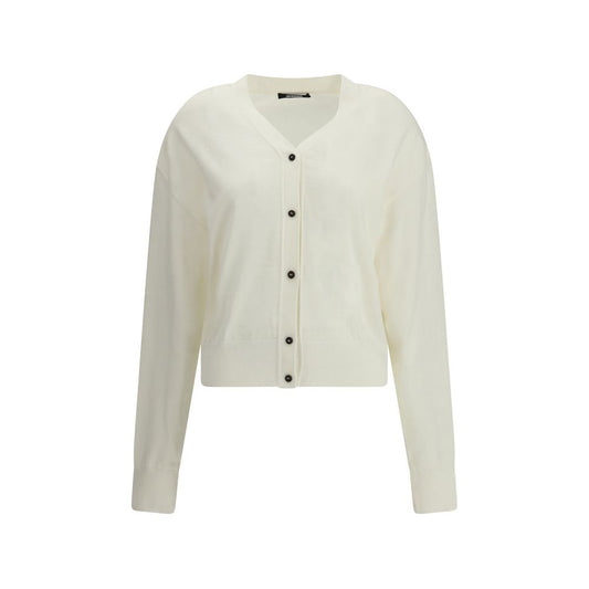 White Merino Wool Cardigan