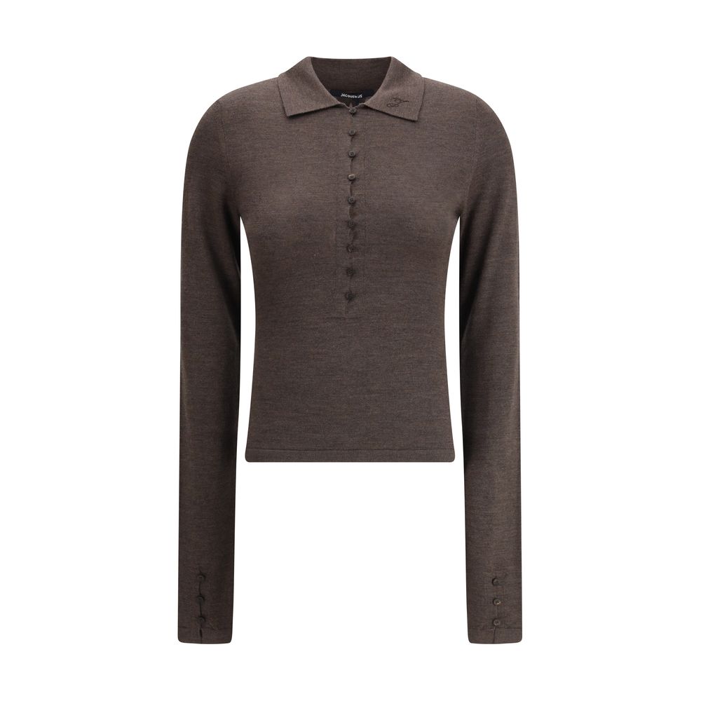 Brown Merino Wool Polo Shirt