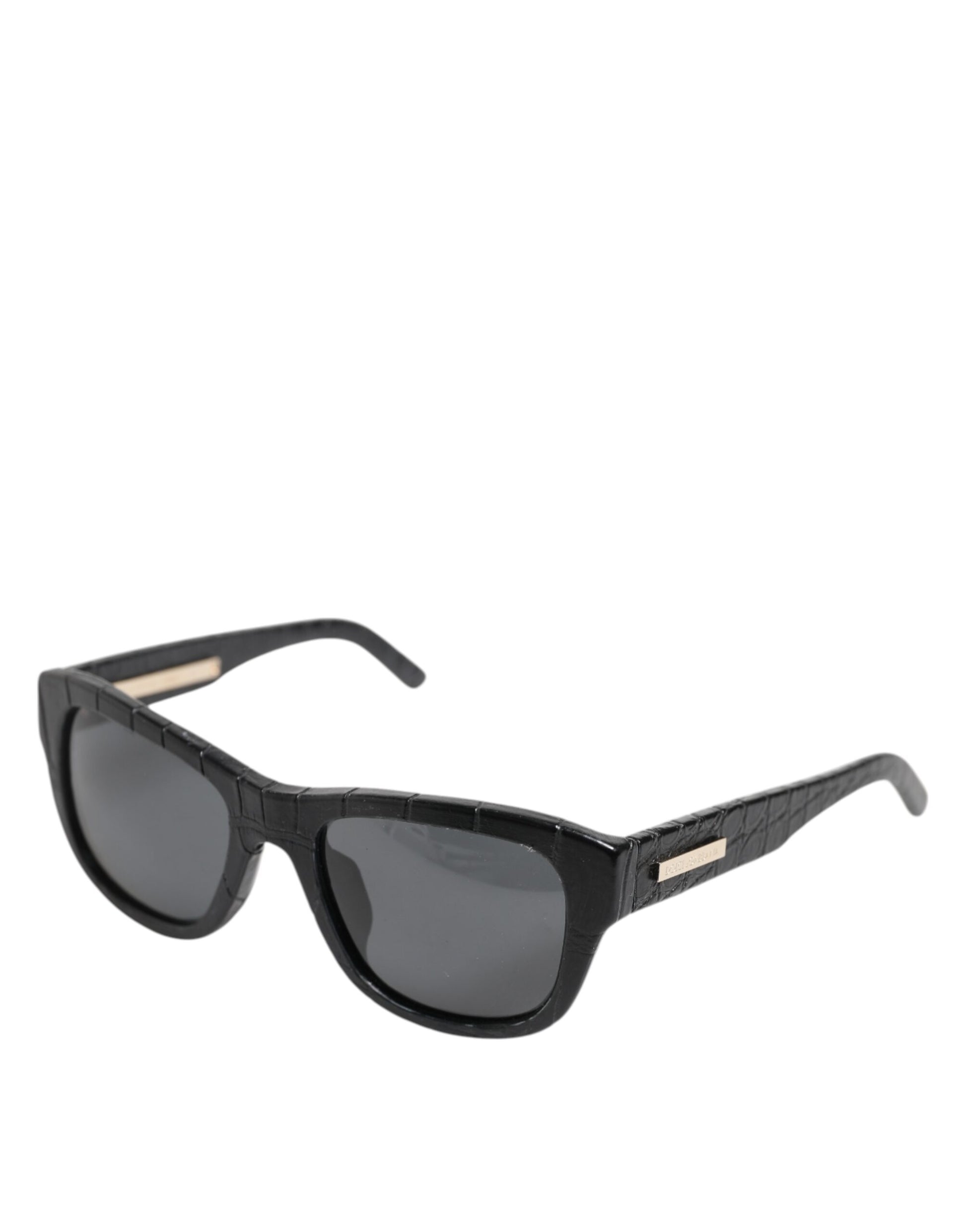 DG4177 Black Leather Frame Tinted Lens Sunglasses