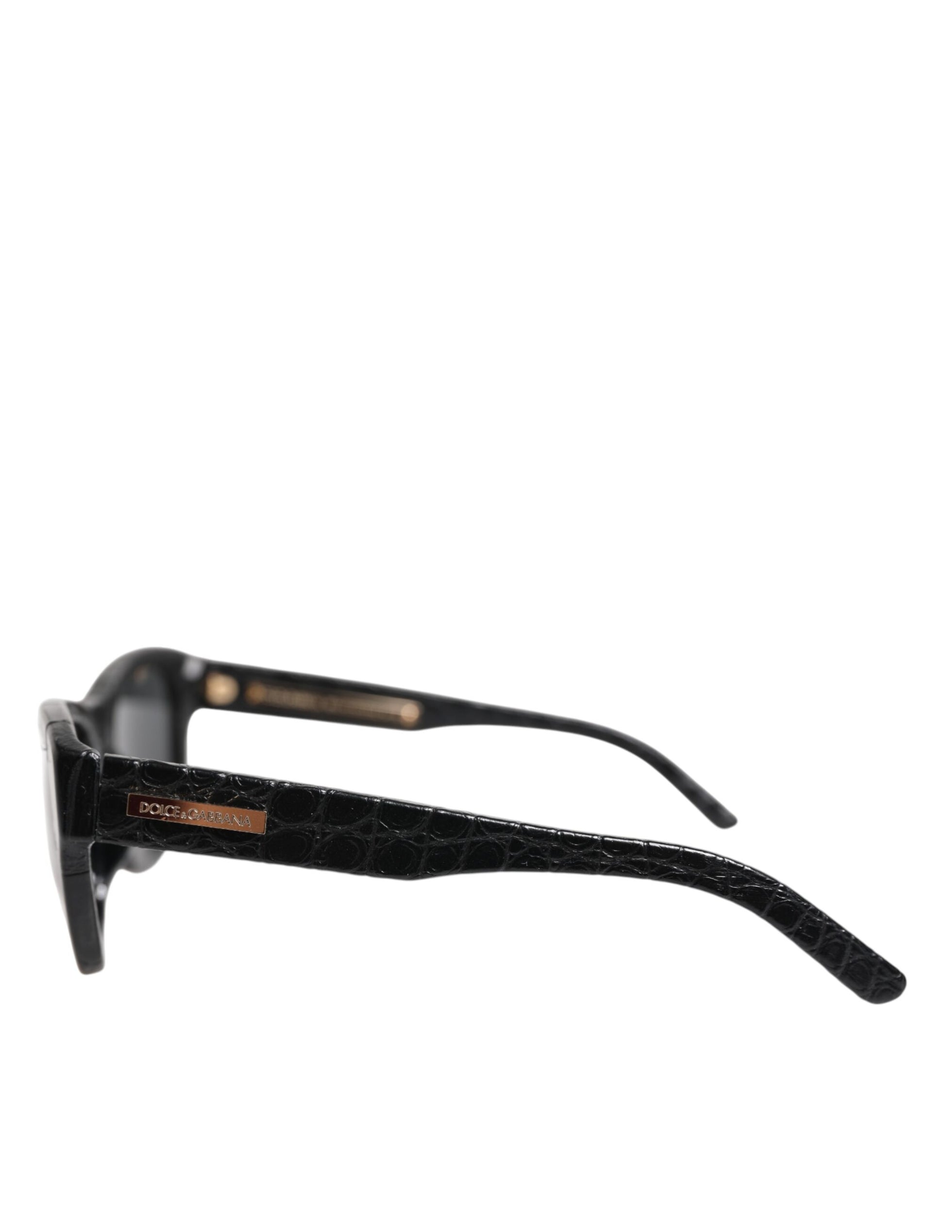 DG4177 Black Leather Frame Tinted Lens Sunglasses