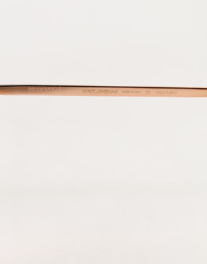 DG2215K Gold Metal Round Shades Eyewear Sunglasses