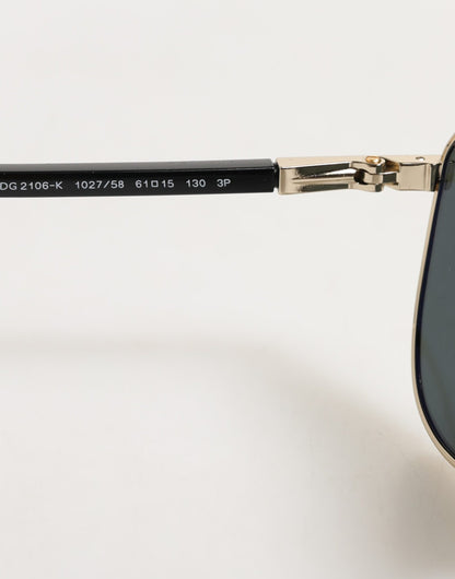 DG2106K Black Gold Plated Polarized MetalFrame Sunglasses