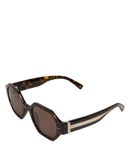 DG4379F Tortoiseshell Brown Acetate Geometric Shades Sunglasses