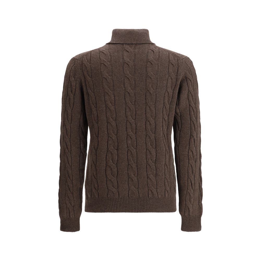 Braided Turtleneck Sweater