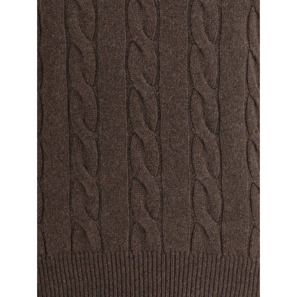 Braided Turtleneck Sweater