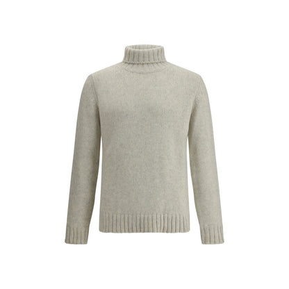 Braided-knit Turtleneck Sweater