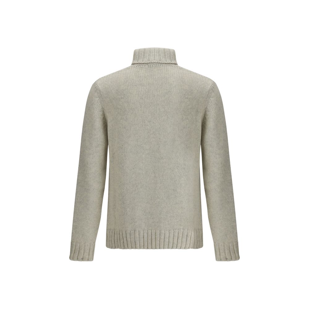 Braided-knit Turtleneck Sweater