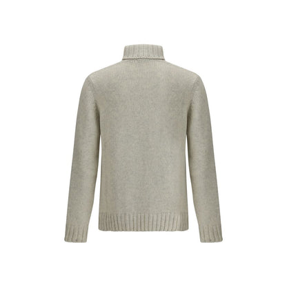 Braided-knit Turtleneck Sweater