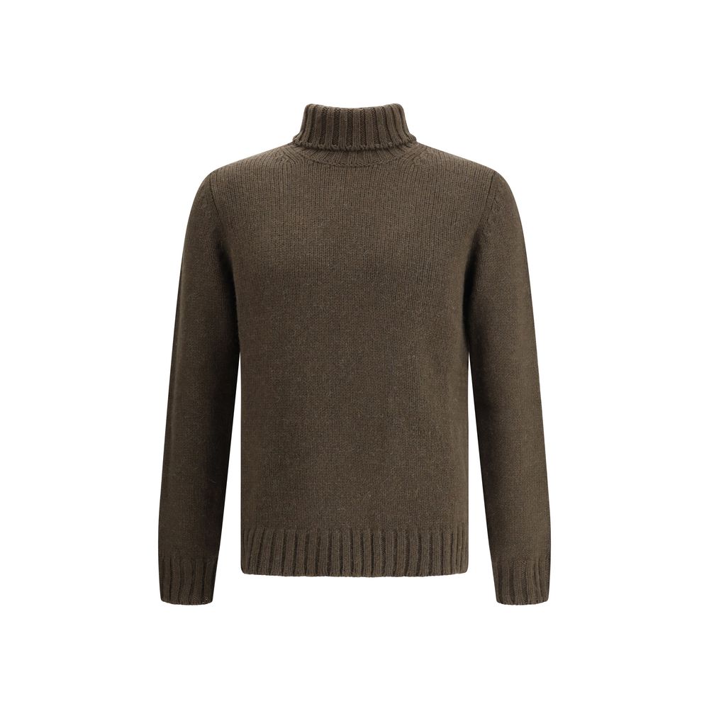Braided-knit Turtleneck Sweater