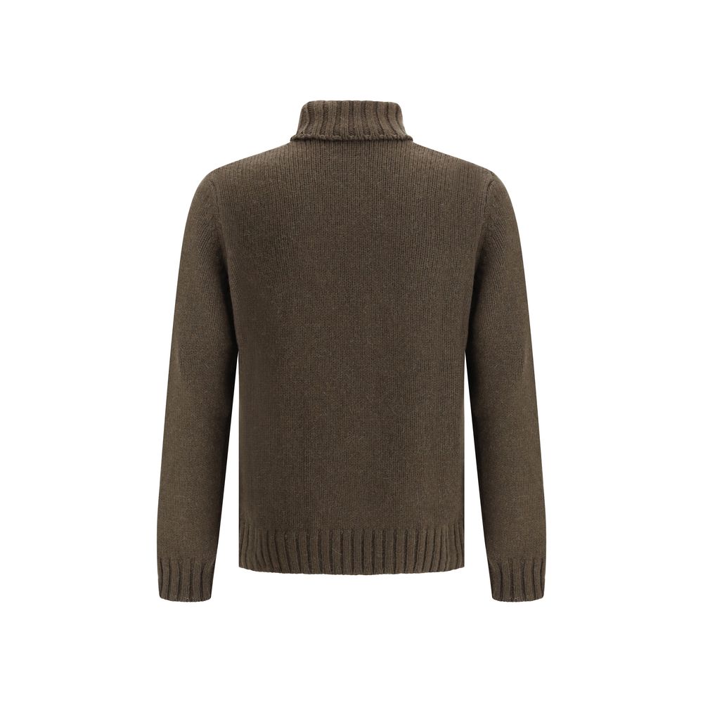 Braided-knit Turtleneck Sweater