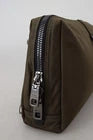 Green Nylon Logo Clutch Mens Bag Crossbody Shoulder