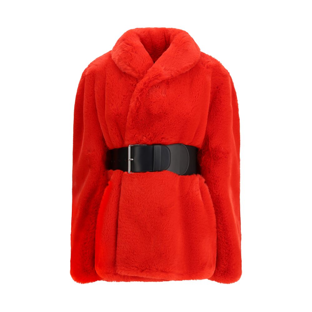 Wrap Faux Fur Coat