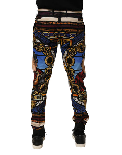 Multicolor Julias Ceasar Print Tapered Pants