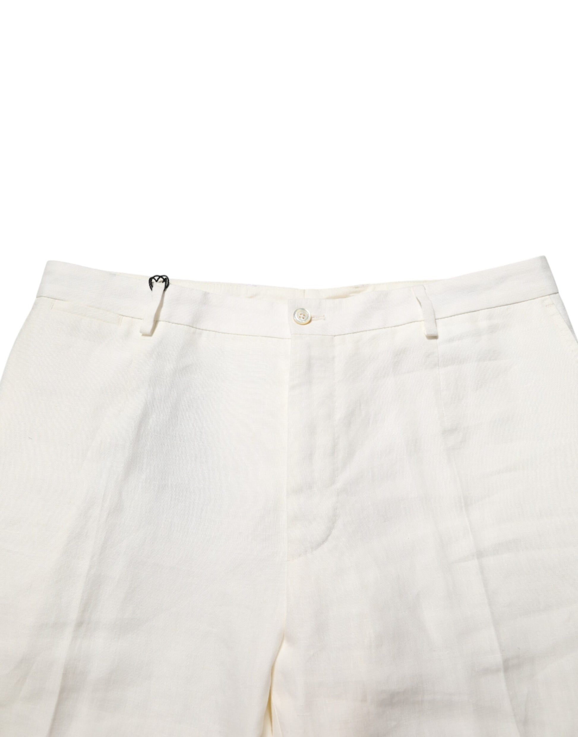 White Linen Formal Dress Men Trouser Pants