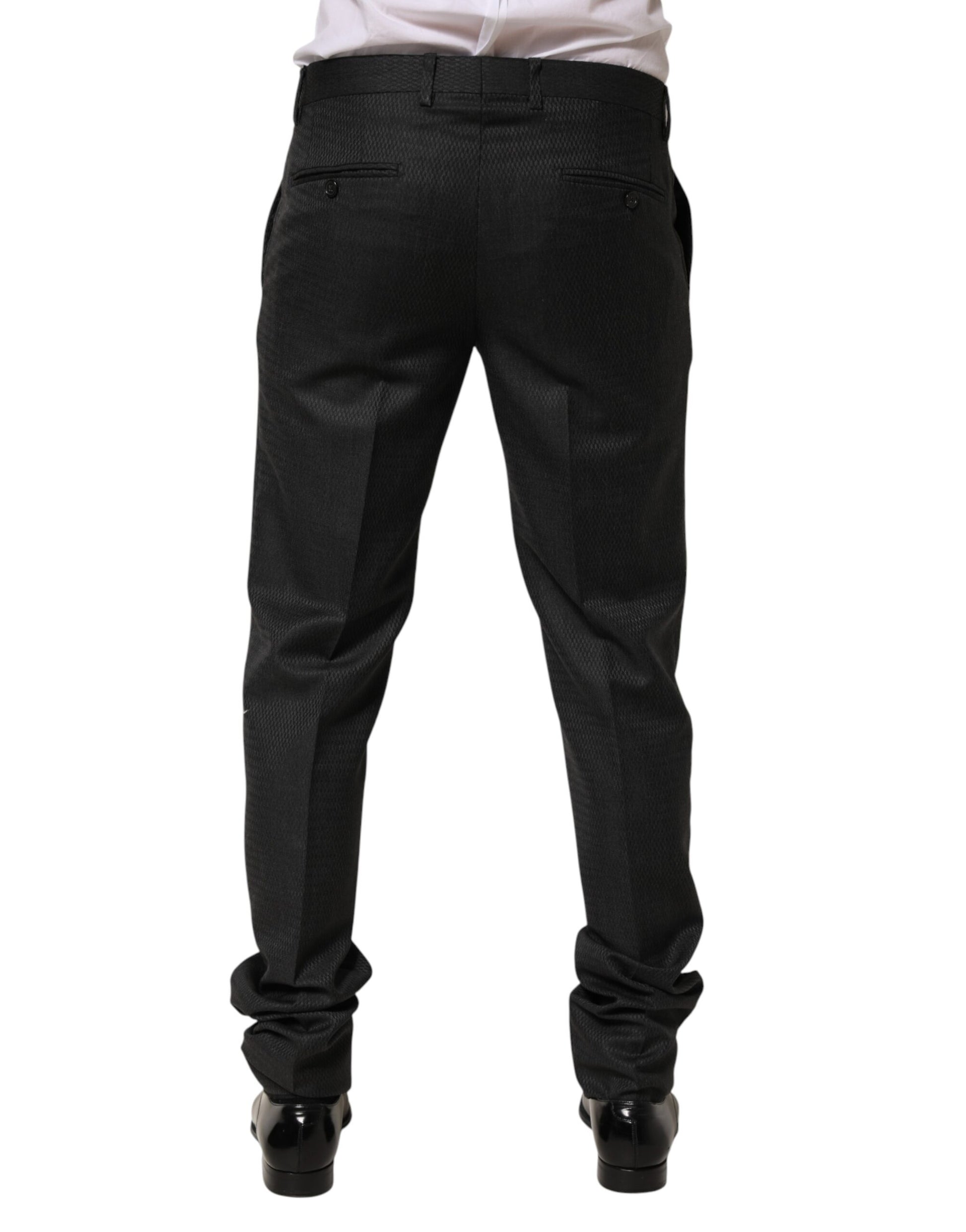 Black Wool Formal Dress Men Trouser Pants