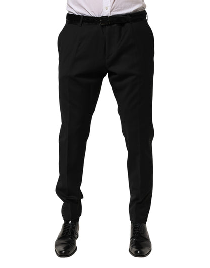Black Wool Formal Dress Men Trouser Pants