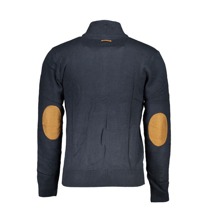 Blue Cotton Men's Cardigan