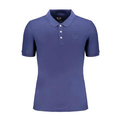 Blue Cotton Men's Polo Shirt