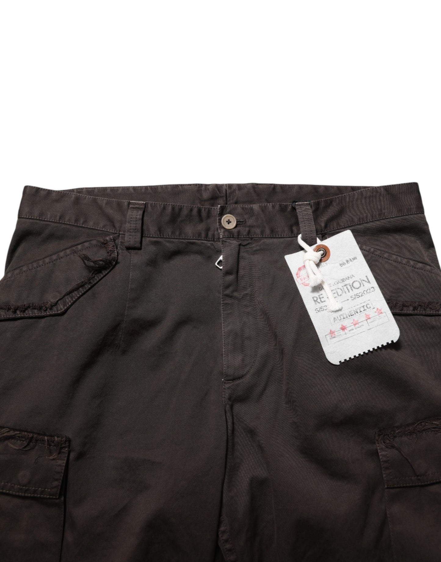 Brown Re- Edition Cotton Men Cargo Pants