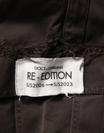 Brown Re- Edition Cotton Men Cargo Pants