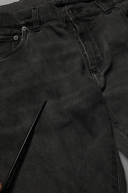 Dark Gray Cotton Skinny Men Denim Jeans