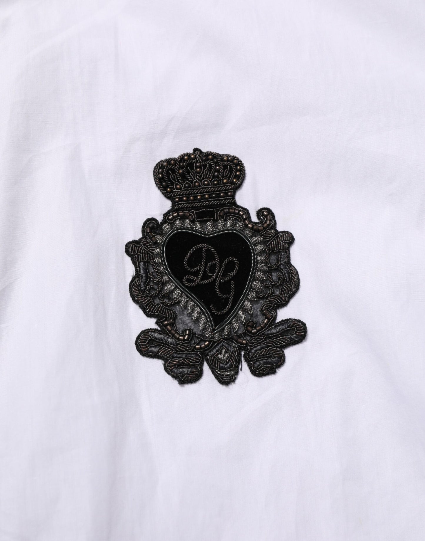 White Cotton MARTINI DG Patch Dress Shirt