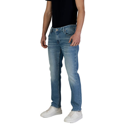 Blue Cotton Skinny Jeans