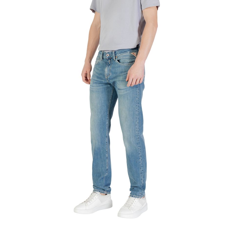 Blue Cotton Skinny Jeans