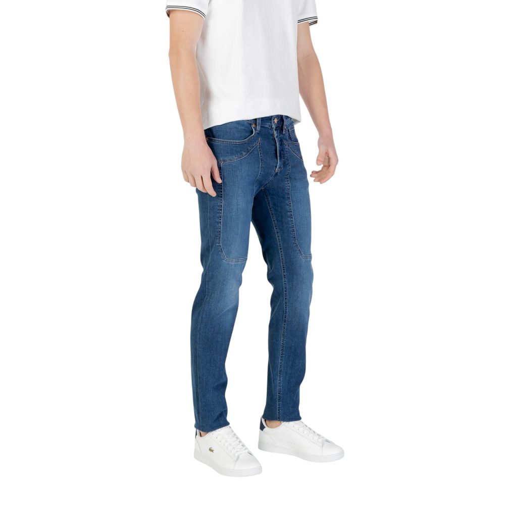 Blue Cotton Skinny Jeans