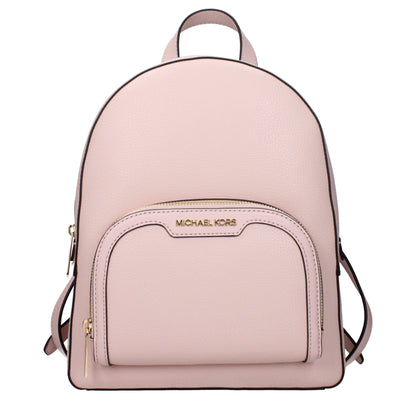 Pink Leather Backpack