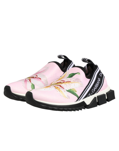Pink Floral Sorrento Low Top Sneakers Shoes