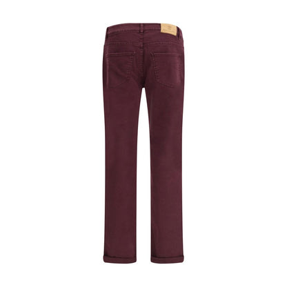 Purple Cotton Slim Fit Jeans